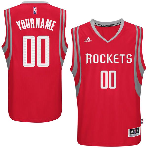 Men Houston Rockets Adidas Red Custom Swingman Road NBA Jersey